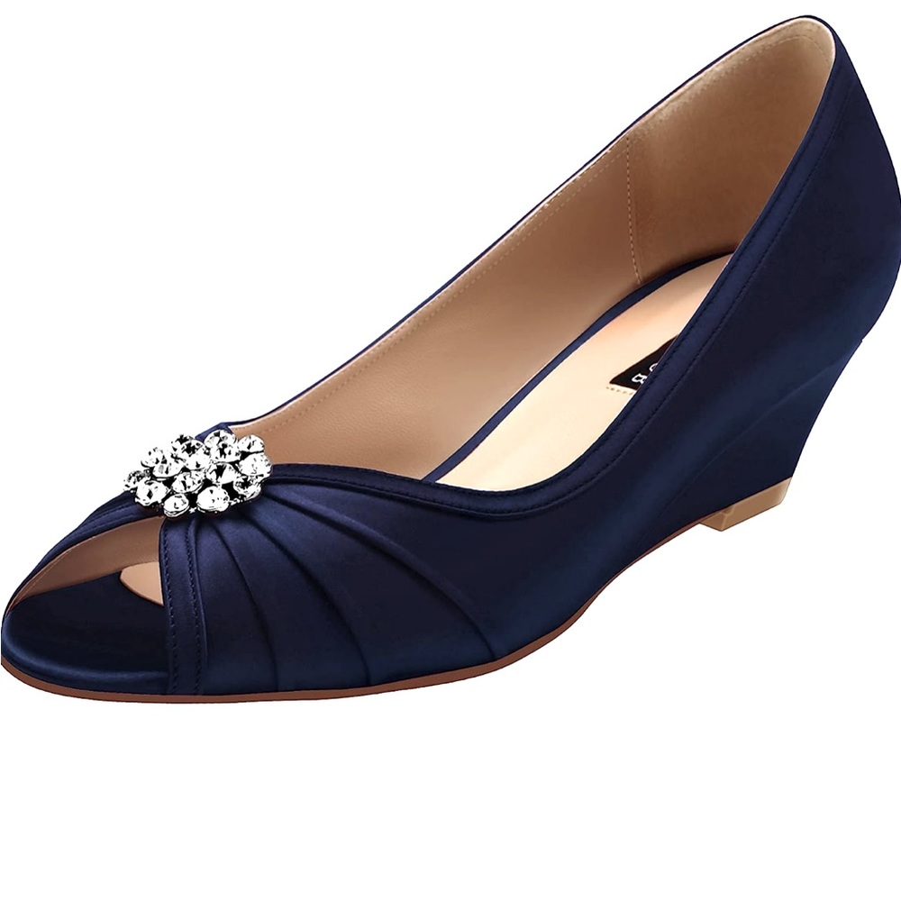 Navy Blue Special Occasion Women's Wedge/Peep toe Dress Shoes